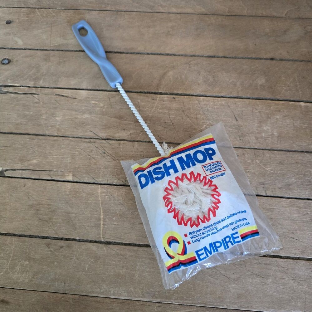 EMPIRE DISH & GLASS MOP CLEANS GENTLY & EFFECTIVELY 1985 NEW OLD STOCK RARE